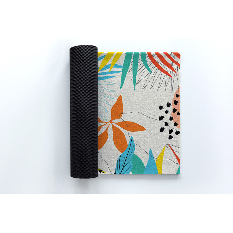 Non-Slip Floral Outdoor Doormat