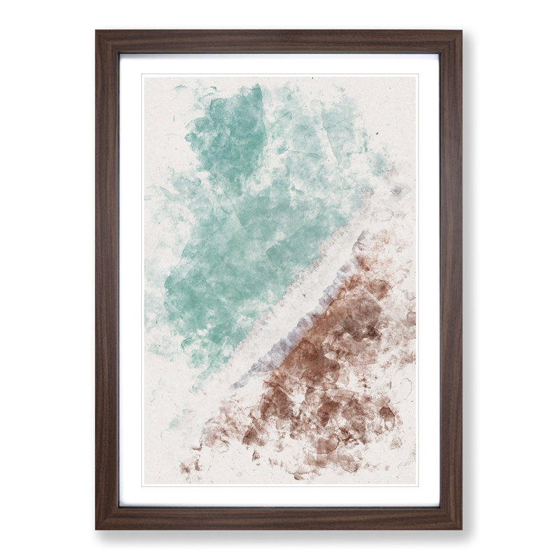 View of Brighton Beach - Picture Frame Graphic Art, Walnut Framed, 63cm H x 45cm W x 2cm D