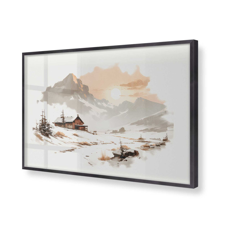 Winter's Quiet Refuge I Print dans un cadre, H 12,25 po x l 15,25 po, Zinc patiné