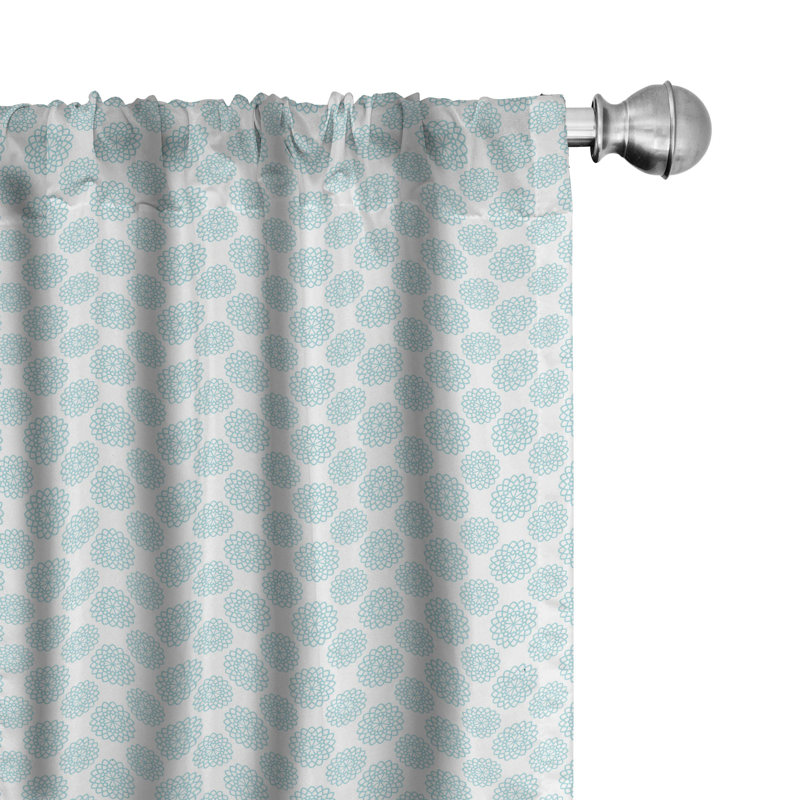 Elliptical Shapes Semi-Sheer Rod Pocket Curtain Panels, 28" x 84"
