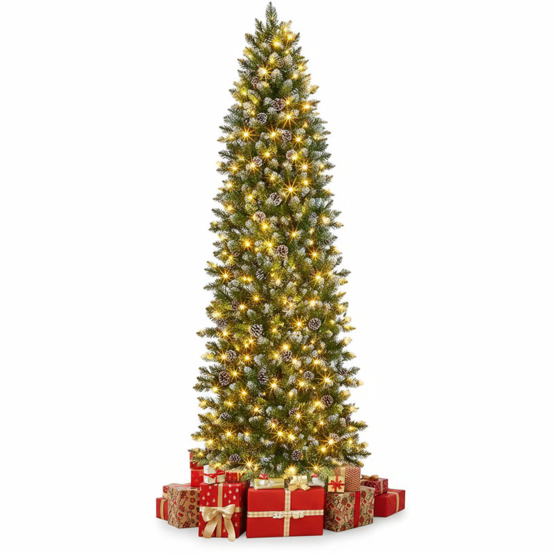 Crayon, arbre de Noël, illuminé, H 6 pi