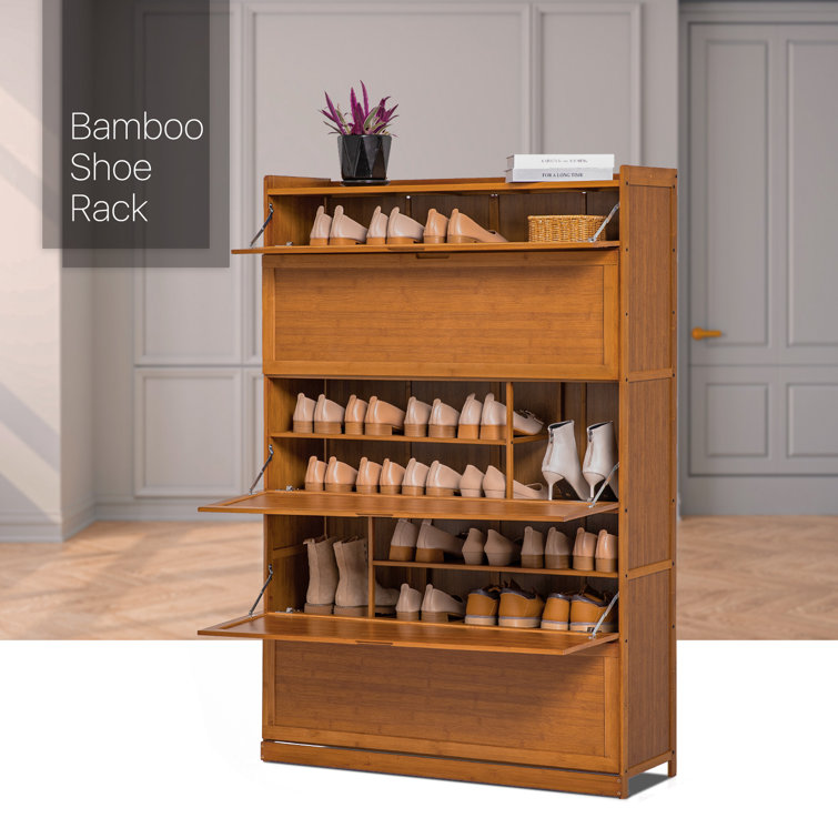 https://assets.wfcdn.com/im/38232362/resize-h755-w755%5Ecompr-r85/2021/202123869/9+Tier+Shoe+Rack+Organizer+Modern+Bamboo+Cabinet+with+Door+46+Pairs+Heels+Boots+Hallway+Entryway.jpg