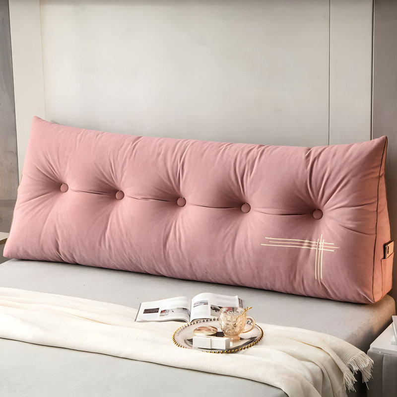 Coussin de tête de lit, Rose, H 20 po x l 78,7 po