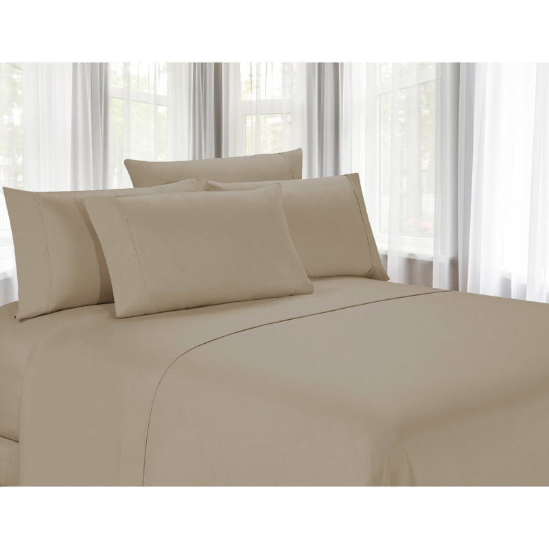 Swift Home Ultra-Soft 6-Piece Sheet Set with Extra Pillowcases - Essential 1800 Series Microfiber - Fits Mattress up to 14" Tall - Peach Fuzz, Durable, Easy Care