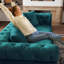 Diba 81.88" Velvet Chesterfield Sofa with Rolled Arms-1415225859