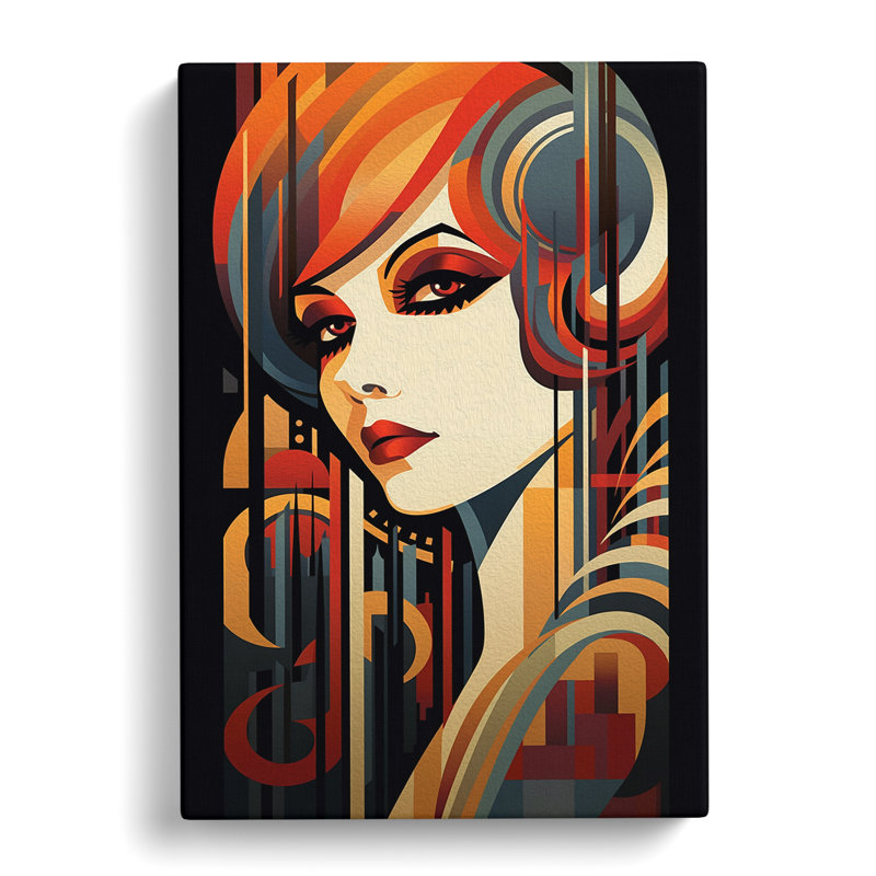 Art Nouveau Woman Constructivism No.2 - Print, 76cm H x 50cm W x 3cm D