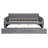 Full Size Upholstered Daybed with Pull-Out Trundle & Wooden Slat Support – Velvet Sofa Bed, Gray-118458622