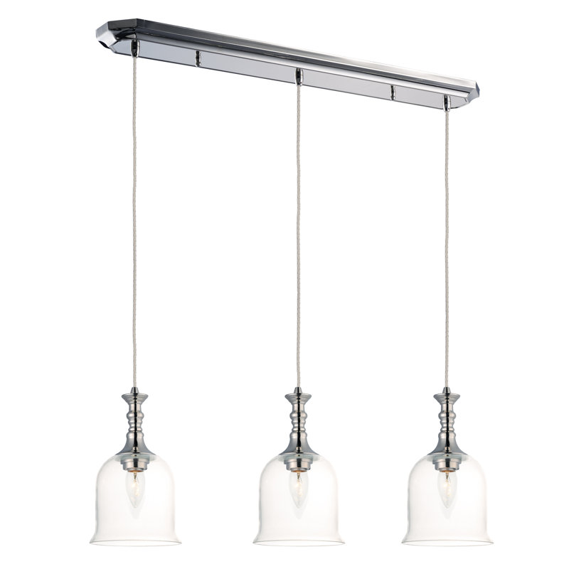 Ehrfried 3 - Light Polished Nickel Kitchen Island Pendant