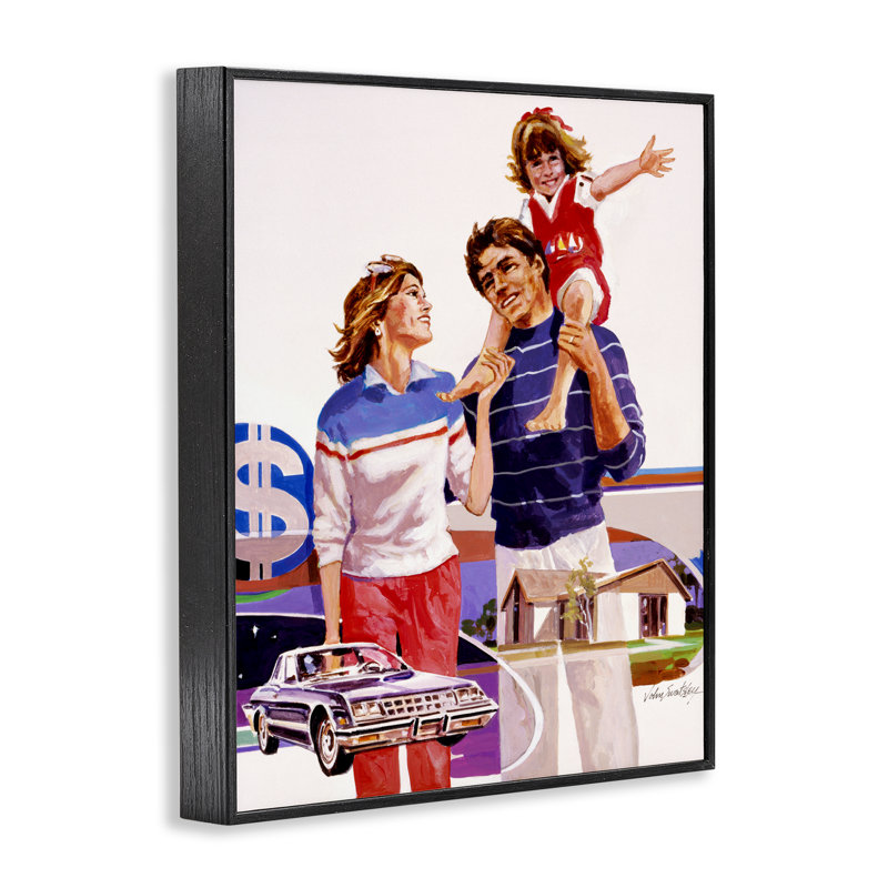 Giclée encadrée par Retro Family Nostalgia, conception par Wind River Studios, H 14 po x l 11 po, Giclée encadrée noir minuit