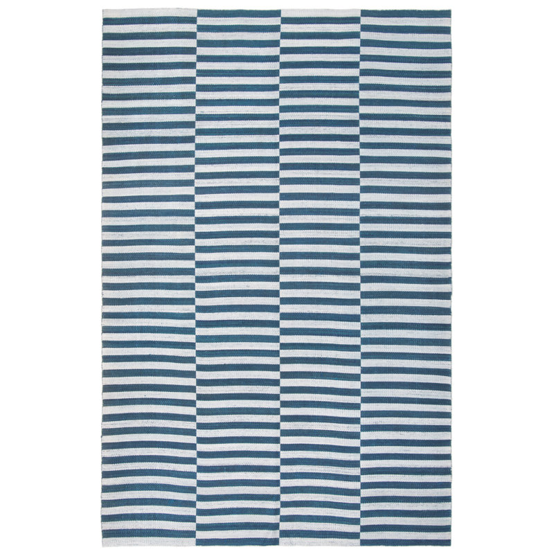 Ralph Lauren Cameron Stripe Viscose Striped Rug, Rectangle 6' x 9'