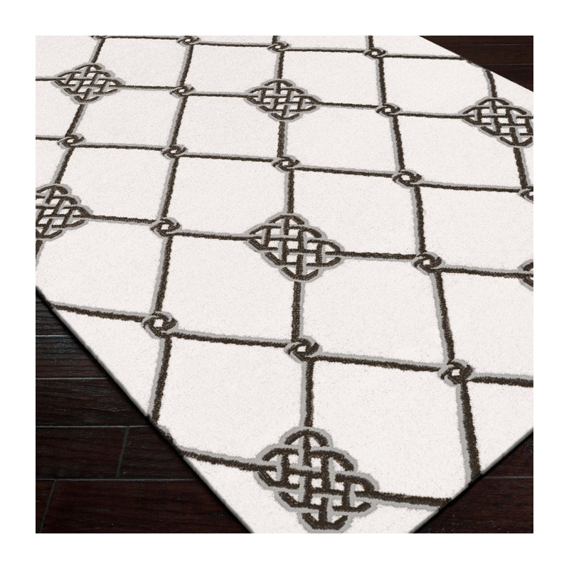 Wool Geometric Indoor Rug, Rectangle 3'6" x 5'6"