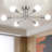Theis 22in. 6 light Semi Flush Mount Sputnik Chandelier Modern Linear Kitchen Ceiling Mount Light-1800823241
