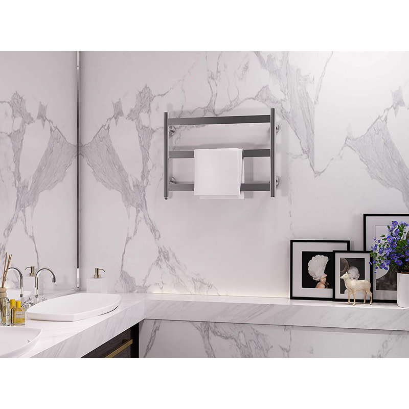 Chauffe-serviettes électrique chauffant mural Heatgene, Miroir poli