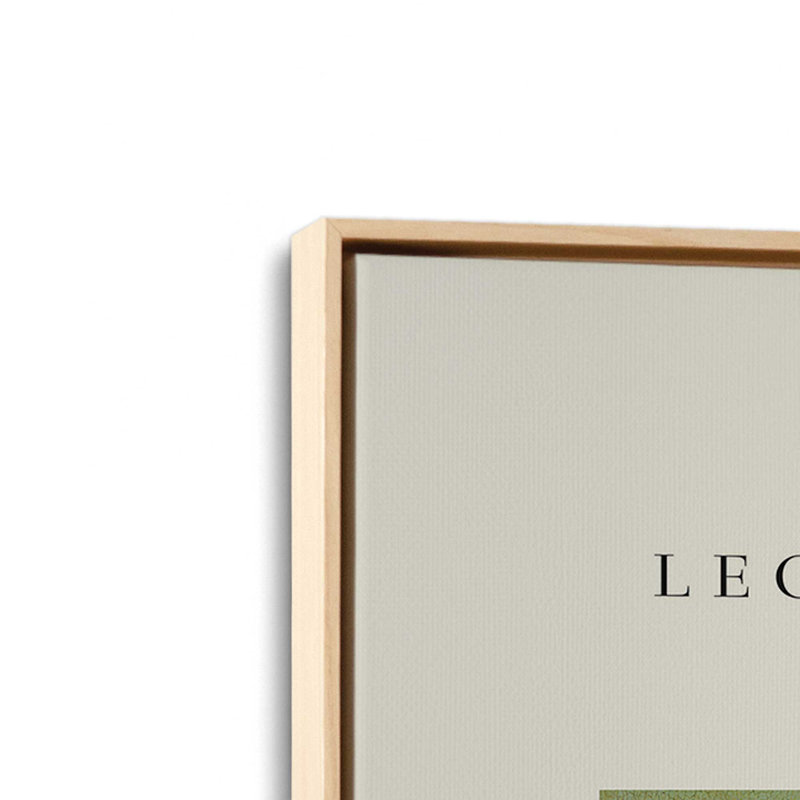 La Joconde de Léonard de Vinci v2, Cadre américain en érable flottant, H 18,75 po x l 12,75 po x P 1,75 po