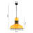 Adjustable Yellow Metal Chandelier, Ø16.1 x 16.1 inches | Height: 18.1 - 57.5 inches | 1 x E27 Max 40W Socket (Bulb Not Included) | Elegant Design, Perfect for Dining Room & Living Spaces, IP20 Rated