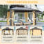 10 Ft. W x 10 Ft. D Hardtop Gazebo, Galvanized Steel Double Roof with Aluminum Frame, Outdoor Gazebo with Curtains and Nettings for Patio, Backyard and Deck