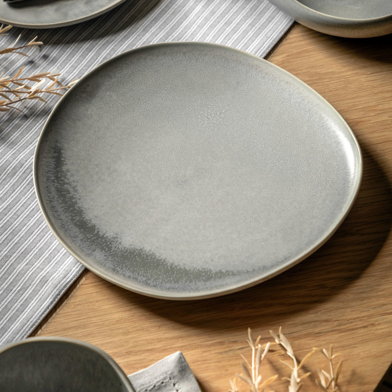 Pebble Glaze Dinner Plate Dove Grey (4Pk)