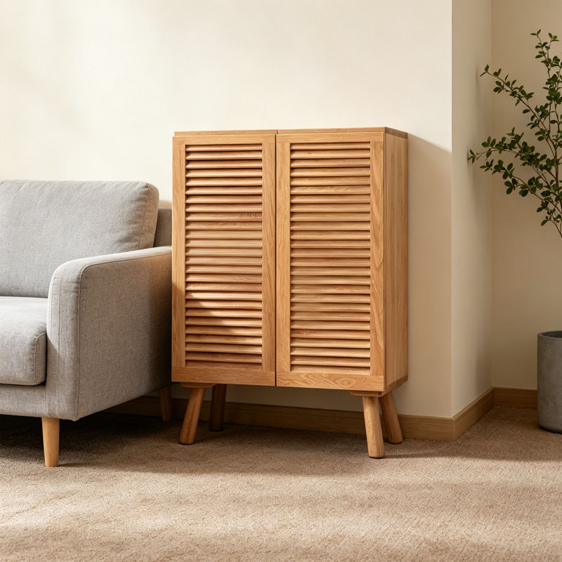 Japanese style minimalist shoe cabinet