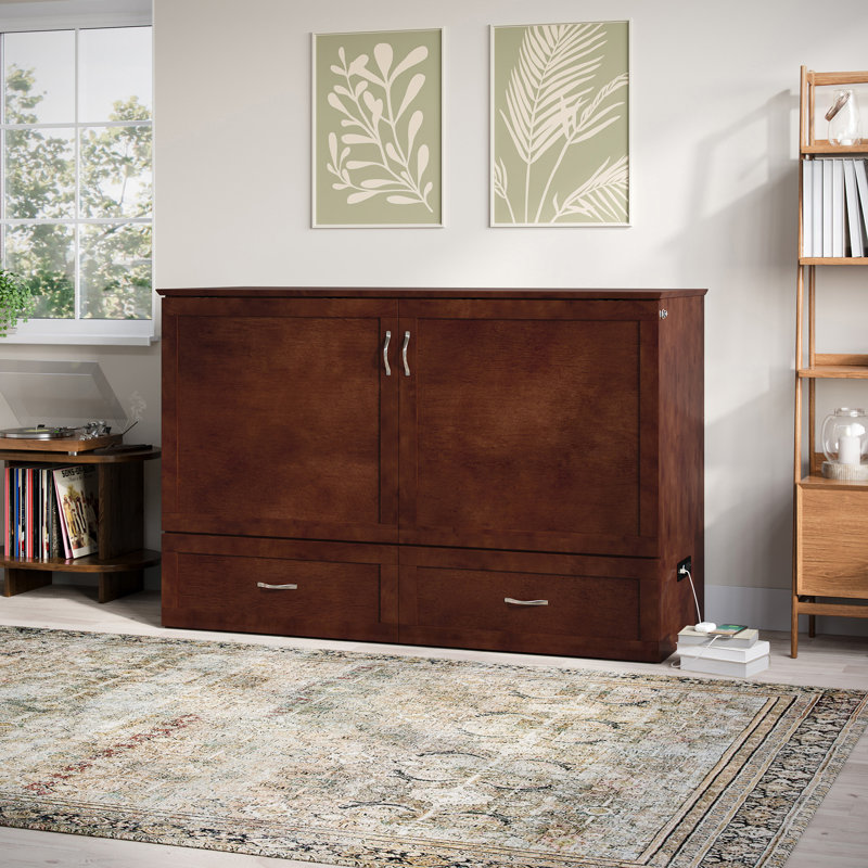 Commode de lit escamotable avec matelas de 6 po Arrisson Arrisson, Noyer