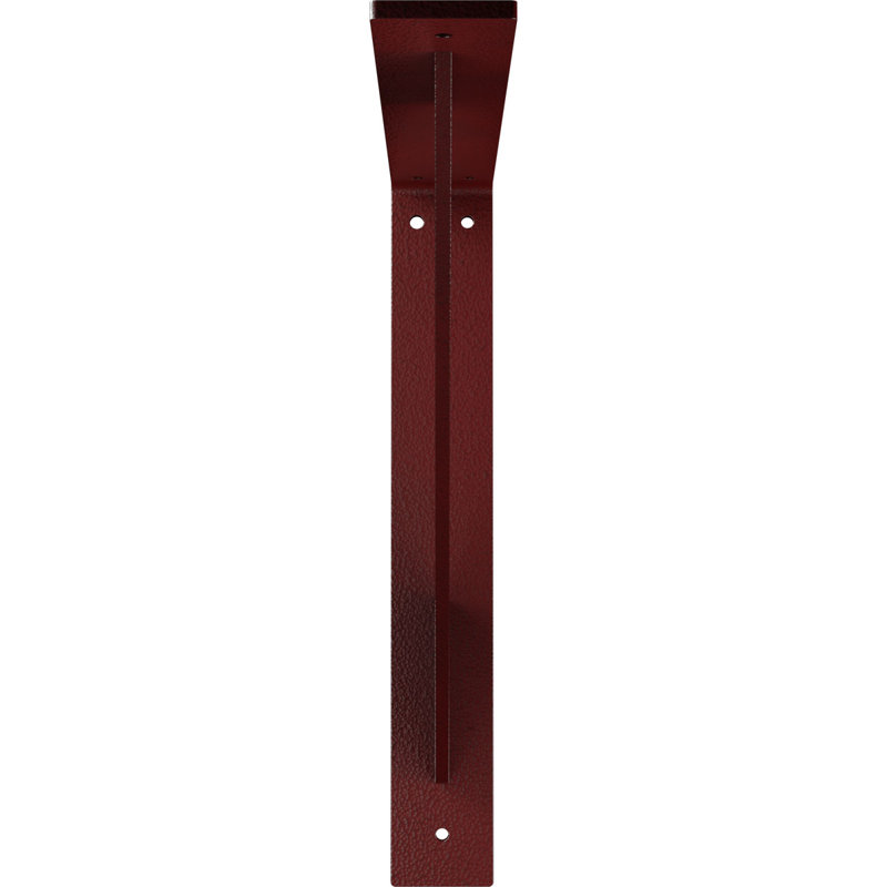 Support traditionnel en acier, H 14 po x l 2 po x P 14 po, Rouge vif martelé