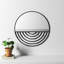 Metal Flat Wall Mirror with Hooks