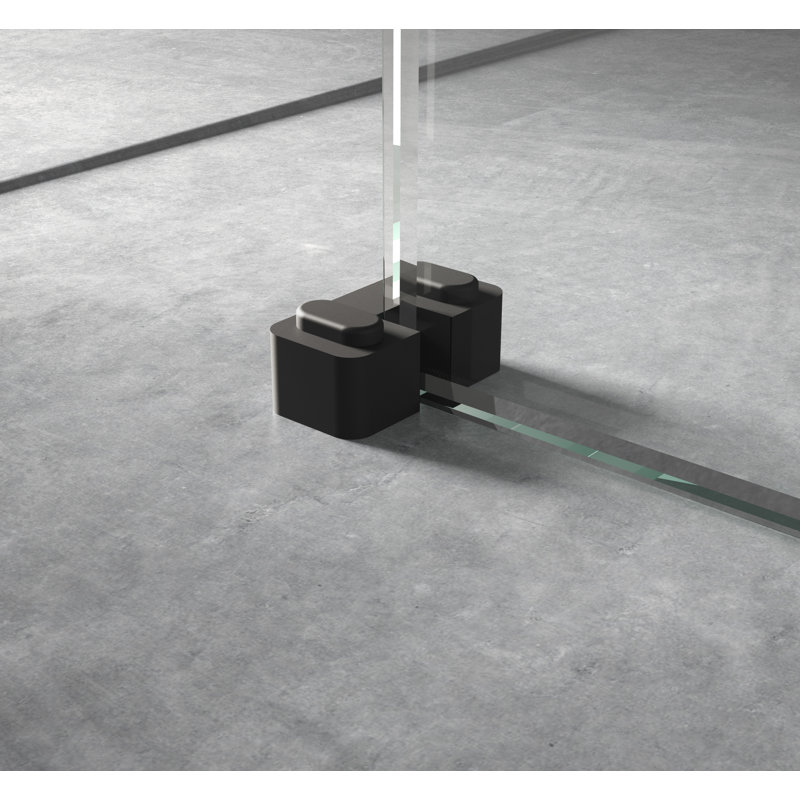 Black Wetroom Screens Support Foot