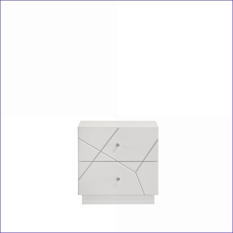 Table de chevet Manhattan avec finition laquée Manhattan Tiroirs doublés de velours