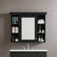 Armoire de rangement murale 35 po x 28 po avec porte miroir et armoire à pharmacie avec 6 tablettes ouvertes