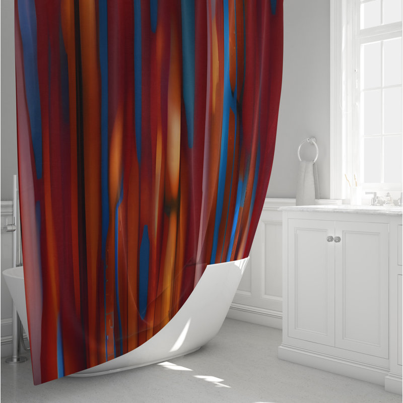 Striped Shower Curtain, 93" H x 70" W