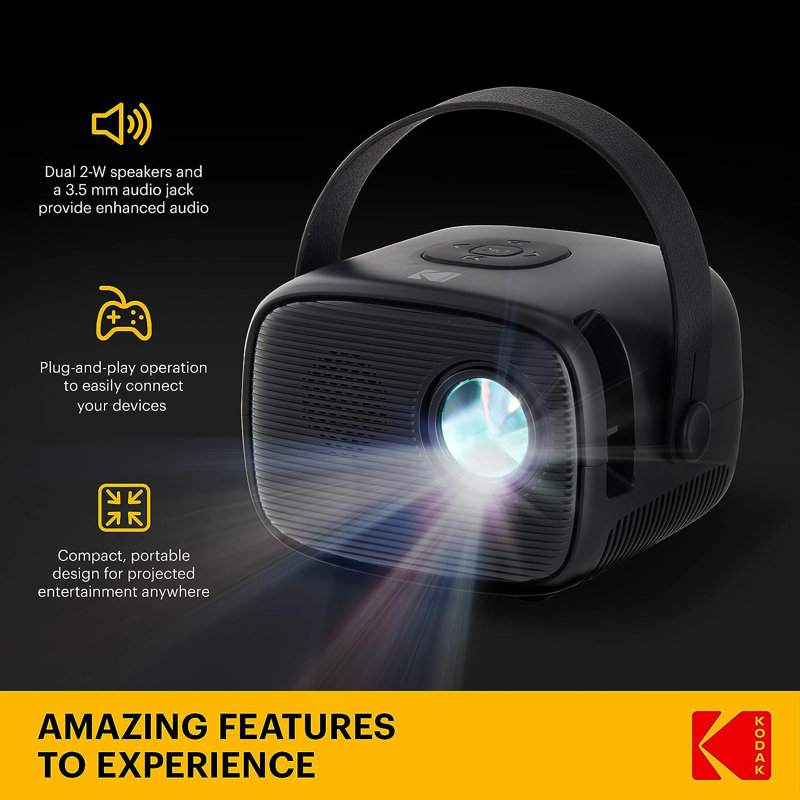 Kodak Pico Projector 40 Lumens Portable Projector with Remote Included