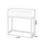 Console rectangulaire en bois massif brun-2012855725