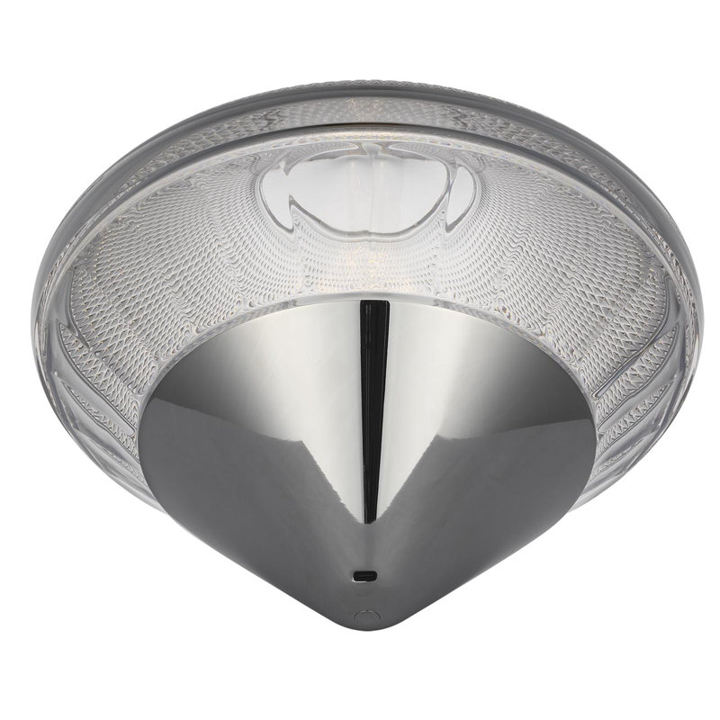 Waterford Copper Coast 12" Rechargeable Accent Light with Clear Crystal, Silver