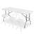 7-Piece Rectangular Folding Plastic Dining Table with 6 Chairs Set with Handle-88514646