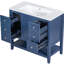 Meuble-lavabo simple 36,09 po avec plateau en céramique Guardino