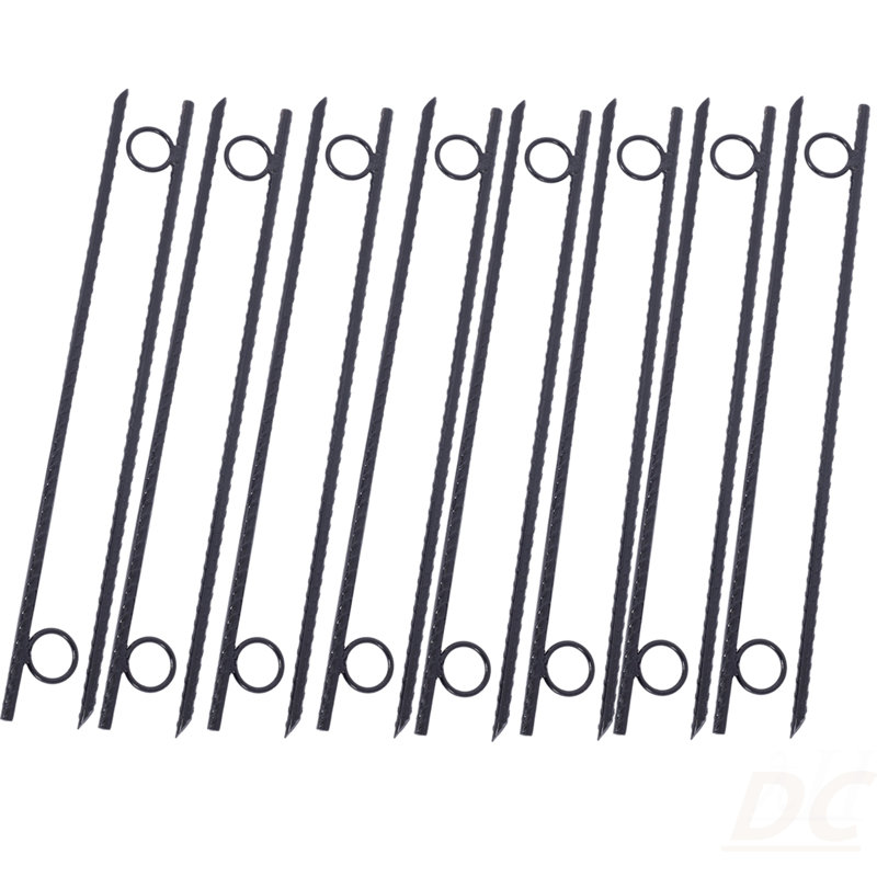 Piquet d'armature avec boucle 16Pcs Grip Rebar 3/8 x 18 pouces en acier robuste et durable avec piquets de tente avec extrémités en angle et boucles de 1 pouce pour les terrains de camping et les abris