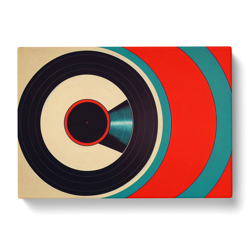 Vinyl Record Art Deco Vol.2 Abstract - Wrapped Canvas, 35cm H x 50cm W x 3cm D