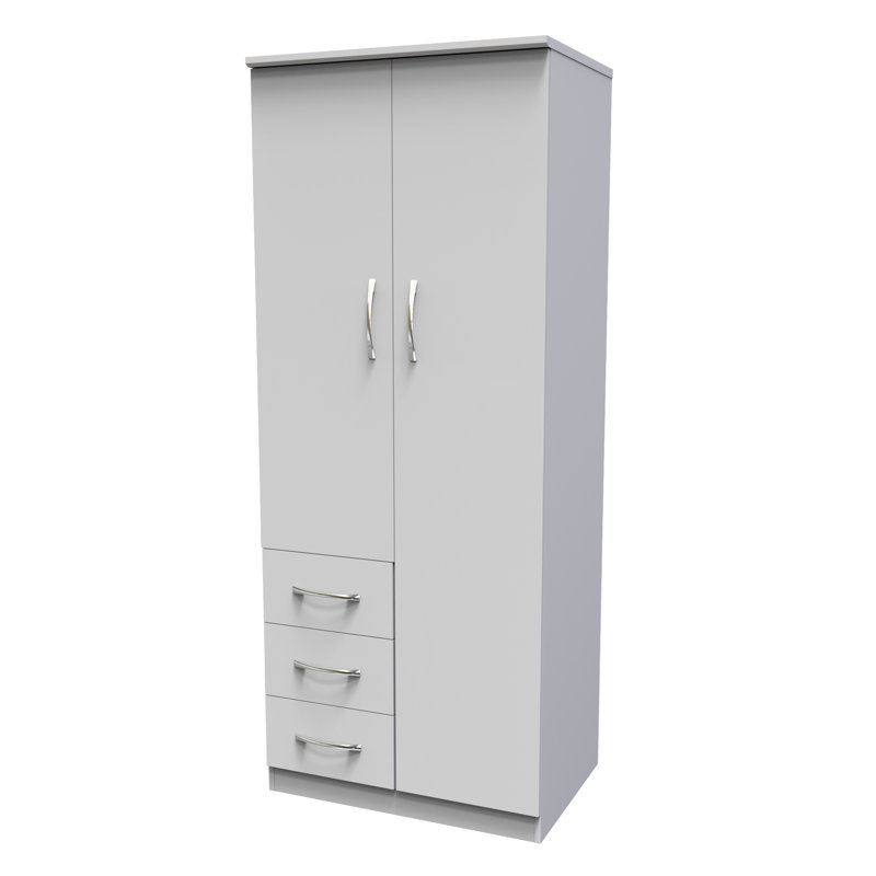 Tabathe Manufactured Wood Wardrobe, White Matt