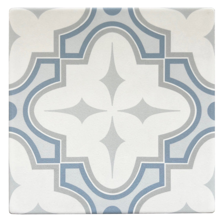 Serene 8" x 8" Ceramic Patterned Wall & Floor Tile