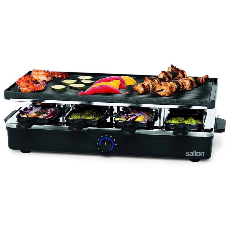 Salton Corp. 20.6'' W x 9.6'' D Portable Single Burner Countertop Electric Grill