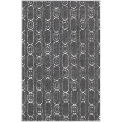 Tapis contemporain gris et argenté Vincente