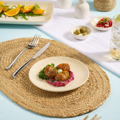 Assiette ronde sans rebord Vital Coupe en porcelaine de qualité supérieure Paros-Sand