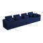 Canapé modulaire en forme de L, canapé modulaire compressé en velours côtelé de style minimaliste moderne, se déplie en un lit, une chambre à coucher, canapé confortable à conception compacte (bleu)-28861032