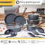 Raedawn 15 - Piece Aluminum Cookware Set