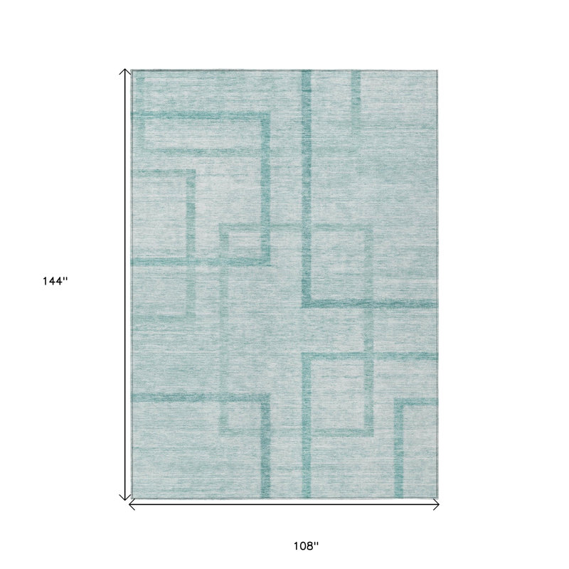 Tapis extérieur bleu sarcelle et turquoise 9 'X 12'