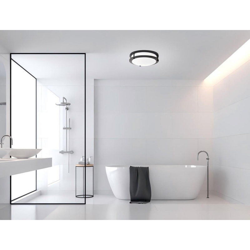 Daphne Double rings Dimmable 10 3/8" LED Flush Mount Ceiling light 5000k CCT, Oil Rubbed Bronze