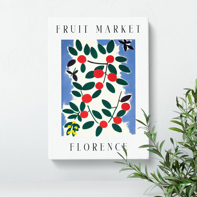 XMKTMKT-149 Cherry Florence Fruit Market - Wrapped Canvas Print
