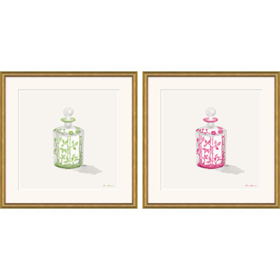 Climbing Roses Green & Pink Print by Dana Gibson