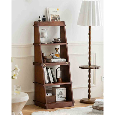 Freestanding Folding Ladder Storage Shelf