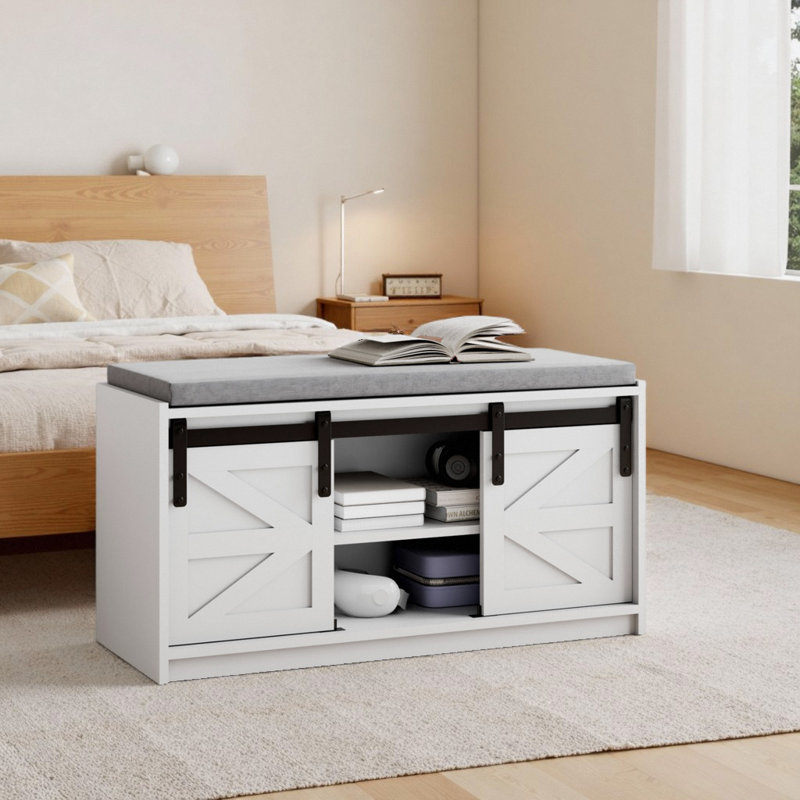 Foam Padding Upholstered Storage Bench