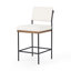 Benton Upholstered Stool with Metal Frame-754574878-755935217